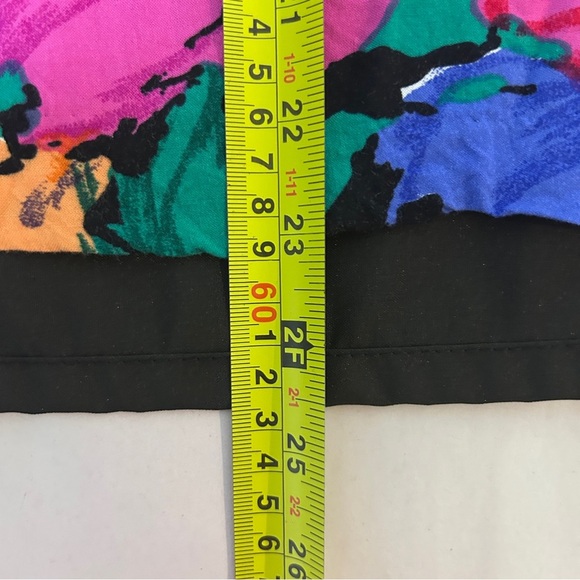Vintage Floral Print Faux Wrap Pencil Skirt Women’s size 14 Colourful Artsy - Picture 11 of 11